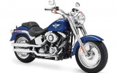 Harley-Davidson FLSTF FatBoy 2015 Blue Color - motorbike wallpaper
