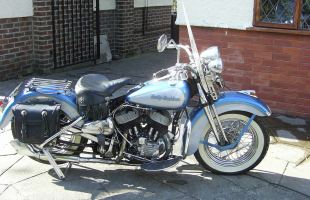 1944 Harley-Davidson  BLUE/SILVER motorbike