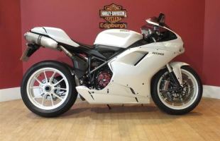 2009 Ducati 1198, White motorbike