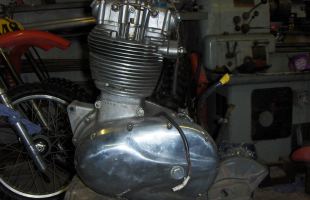 BSA B44 round barrel engine twinshock motorbike
