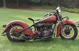 1937 Indian Chief, colour Red motorbike