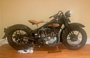 1939 Harley-Davidson OHV Experimental Prototype, colour Black motorbike