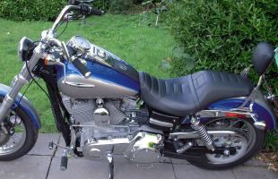 harley davidson superglide custom motorbike