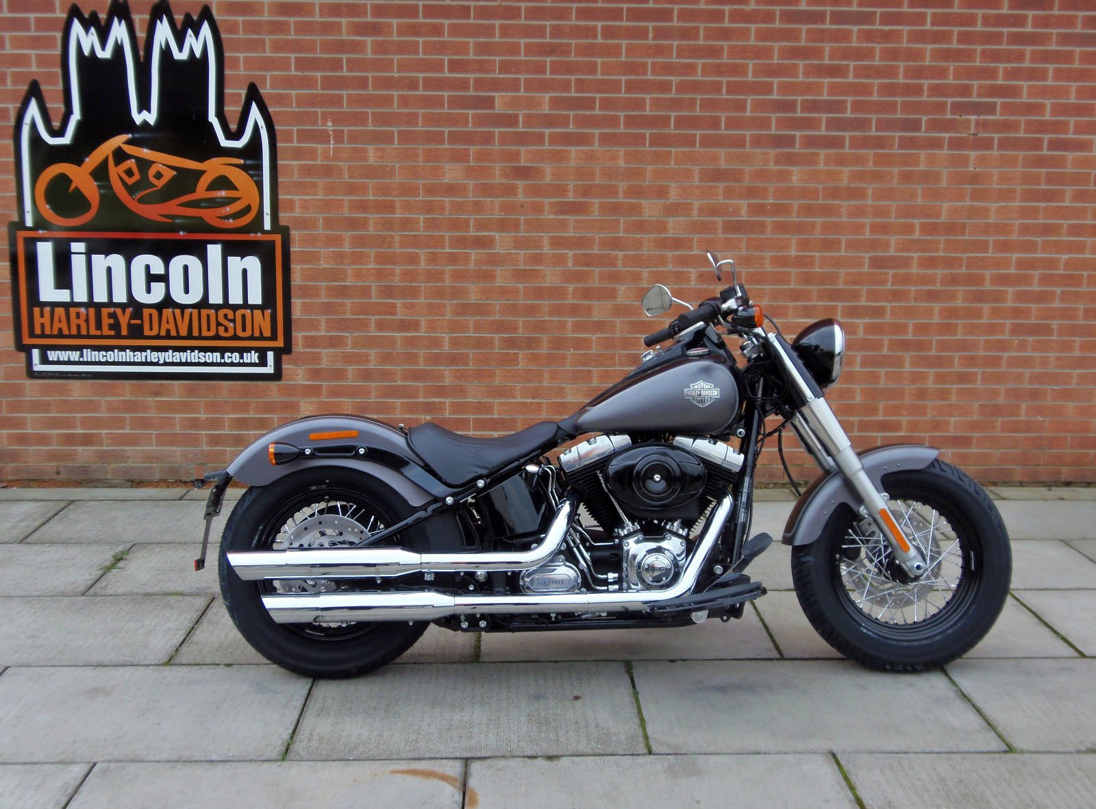 2014 64reg Harley Davidson Fls Softail Slim Very Rare Colour Charcoal Black