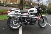 Picture 2 - Triumph Scrambler 2013 custom red white blue paint work, single seat motorbike