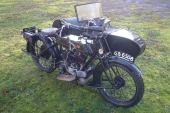 1924 AJS V-twin with original AJS sidecar for sale