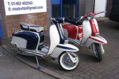 Lambretta SX 150 IN BLUE AND White AND 1 X SX 150 / 200 IN RED AND White for sale
