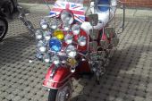 fully restored vespa t5 classic fully moded up over 10,000 spent for sale