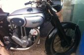 classic vintage norton 500cc motorcycle 1949 year nice unrestored condition for sale