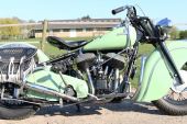 Indian Big Chief Bonneville 1946 with electric start and dutch papers for sale