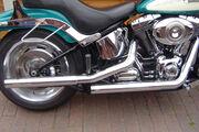 Picture 5 - Harley-Davidson FXSTC Softail Custom 1584, Turquoise & Cream, 2009 motorbike