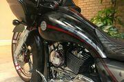 Picture 4 - 2015 Harley-Davidson Touring, color black/grey matte camo, red leaf accents motorbike