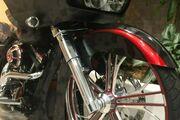 Picture 7 - 2015 Harley-Davidson Touring, color black/grey matte camo, red leaf accents motorbike