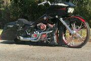 Picture 8 - 2015 Harley-Davidson Touring, color black/grey matte camo, red leaf accents motorbike