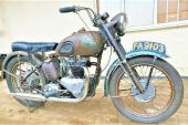 1948 Triumph T100 500cc V5C, Valuable Reg. Running Great. Looks Unrestored for sale