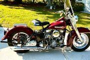 Picture 3 - 1949 Harley-Davidson, Burgundy motorbike