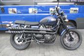 NEW Triumph Scrambler 2014 Model in Matt Blue with Ceramic coated exhausts! for sale
