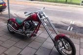 Harley STYLE CHOPPPER 102 Miles From NEW 2002 BOURGETS PYTHON  RED for sale
