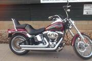 Picture 2 - 2007 Harley-Davidson FXST Softail Custom 1584cc Cruiser in red motorbike