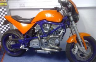 Buell S1 LIGHTNING Classic,Many mods,Chain drive conversion,Orange/Purple motorbike