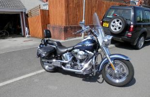 Harley Davidson softail Fatboy motorbike