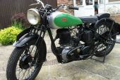 bsa m20 motorcycle 1938 500sv civilian green/black fully restored for sale